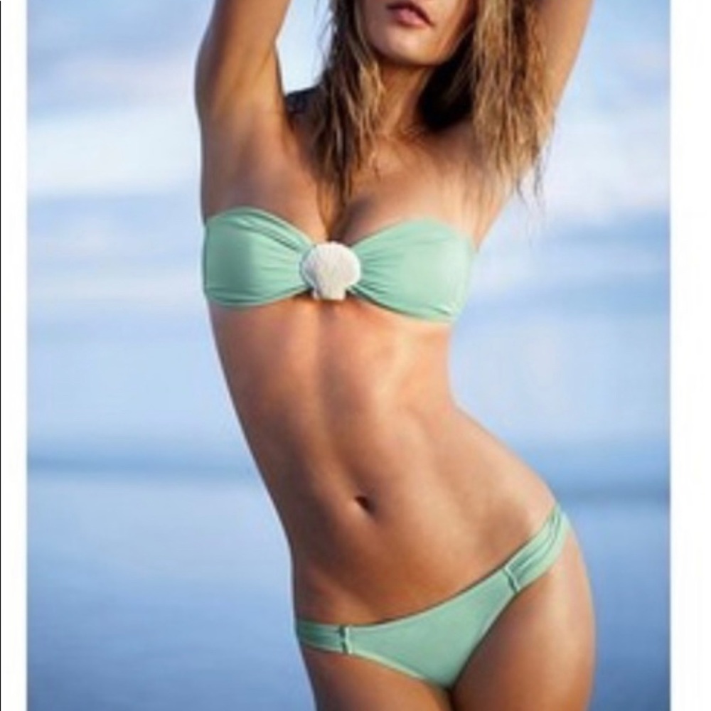 Victoria’s Secret bikini Bandeau Teal seashell
